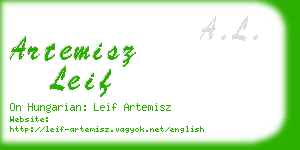 artemisz leif business card